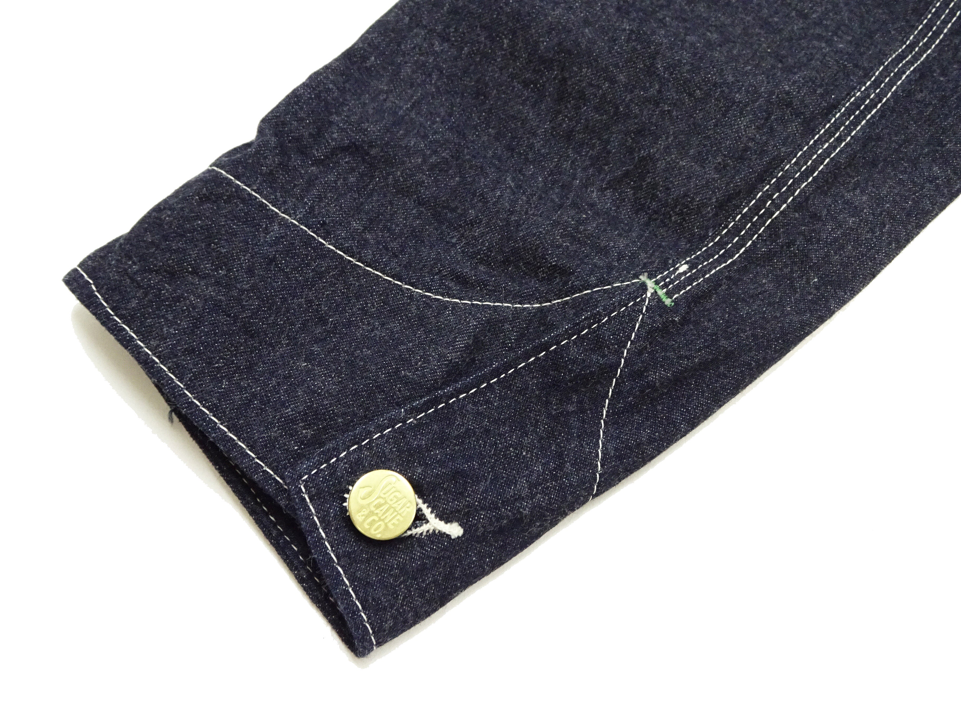 Men's 11oz Denim Work Jacket - Sugar Cane SC15655 Casual Chore Coat in Indigo (One Wash) | Perfect for Outdoor Work, Farm Chores & Everyday Wear