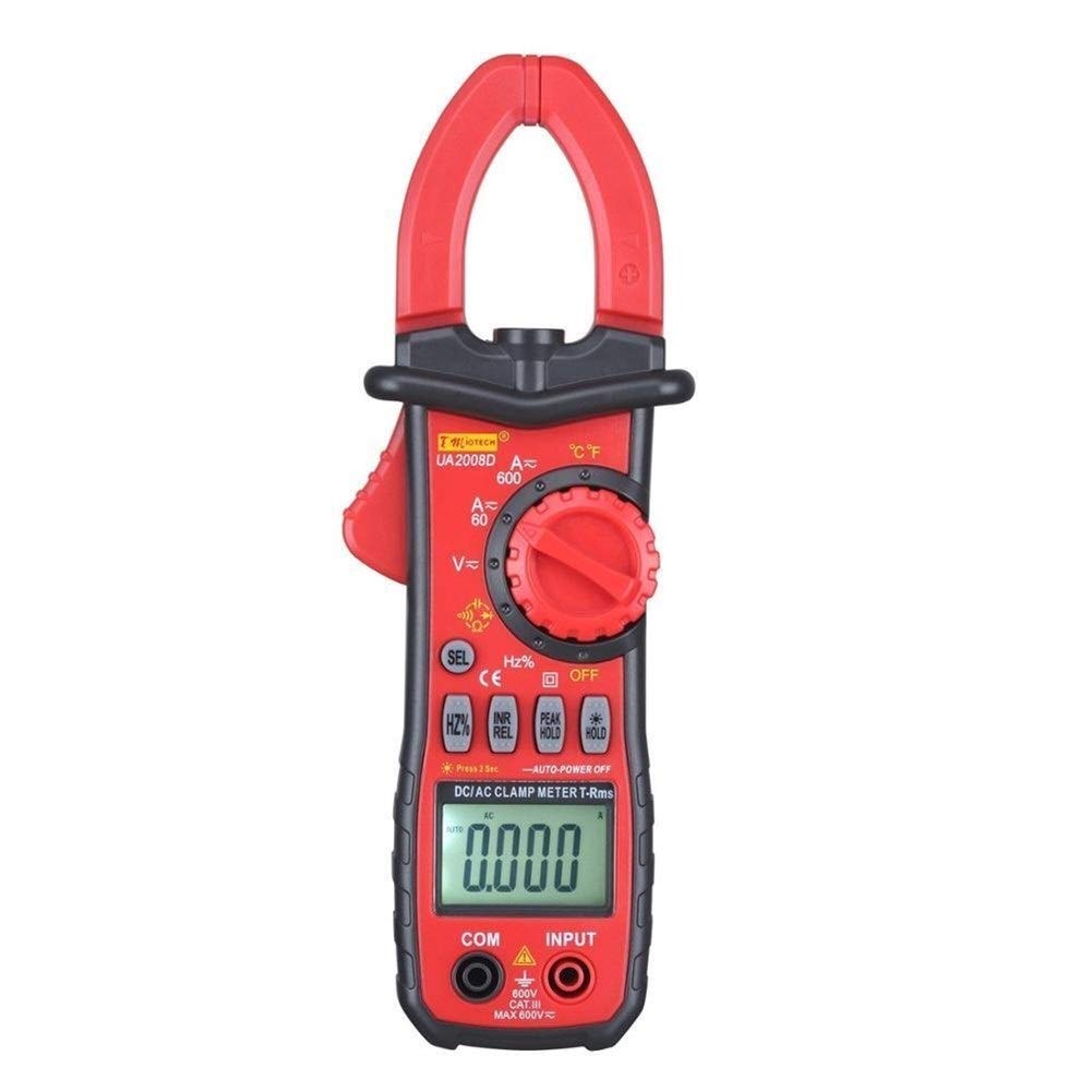600A Digital Clamp Multimeter - AC/DC Current Tester with Resistance, Voltage, Diode & Capacitance Measurement - CE Certified - Ideal for Electricians, HVAC Technicians & DIY Home Electrical Repairs