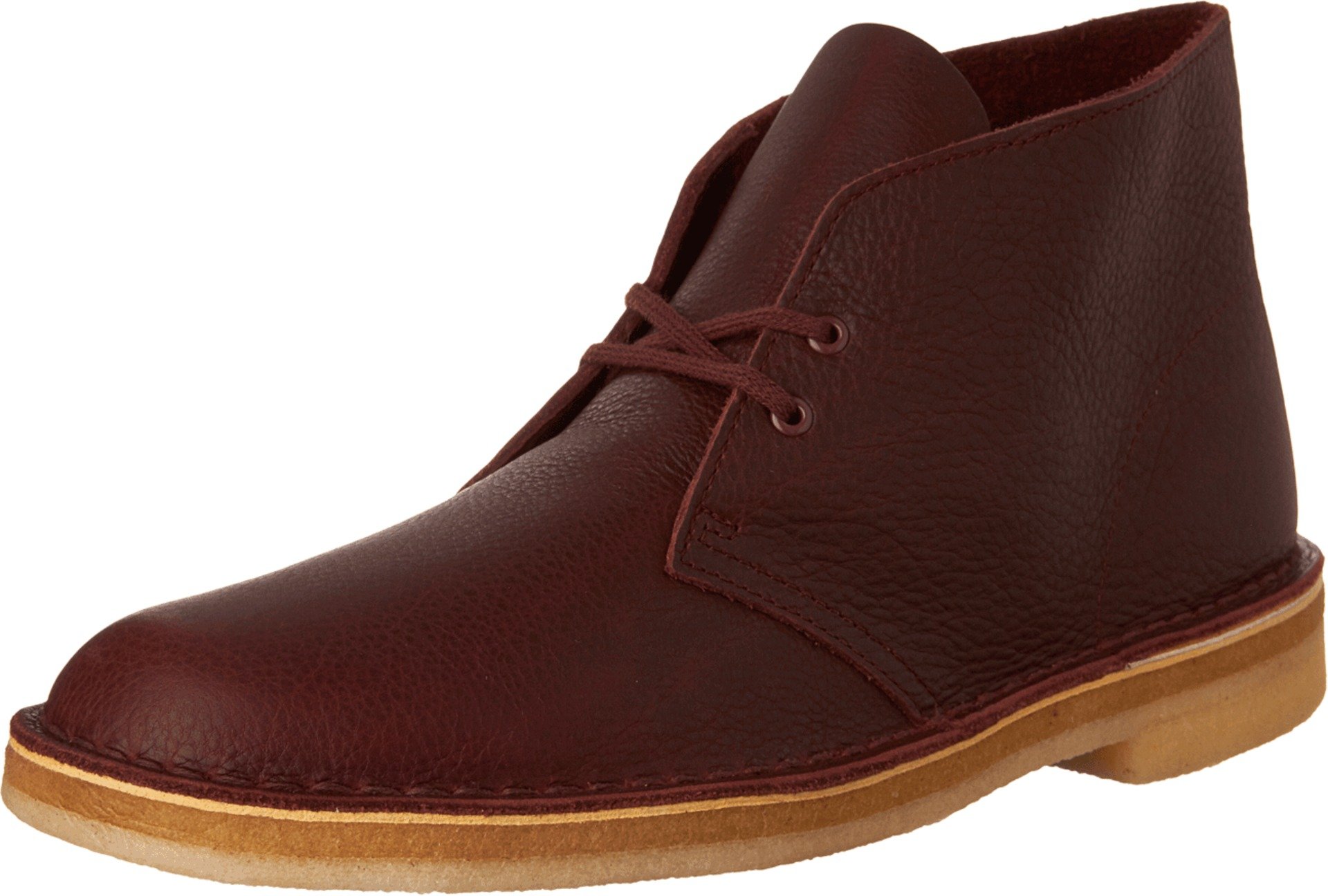 CLARKS Men's Desert Boots - Burgundy Leather Casual Shoes for Men - Size US 7.5 M - Comfortable & Stylish Ankle Boots for Everyday Wear, Office & Outdoor Activities