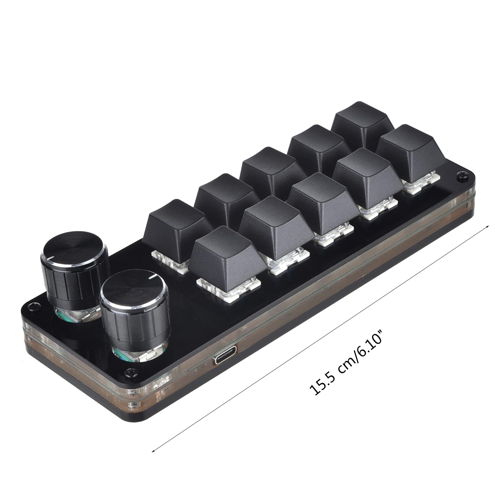 PANFHGFG 10-Key Programmable Mechanical Gaming Keyboard with 2 Knobs - Hot Swappable Macro Keypad for PC Gaming, Streaming & Office Work