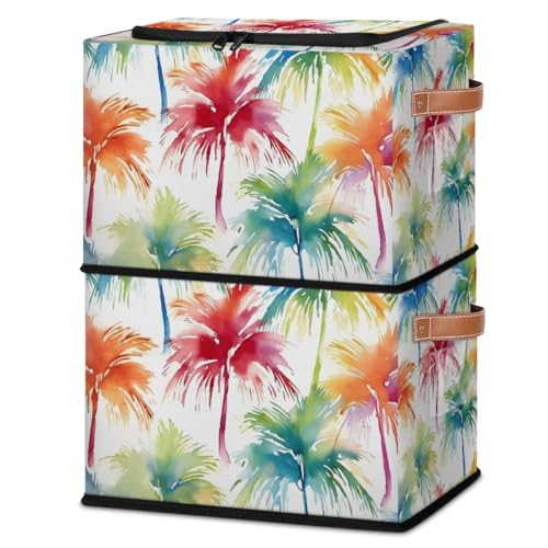 Watercolor Coconut Trees