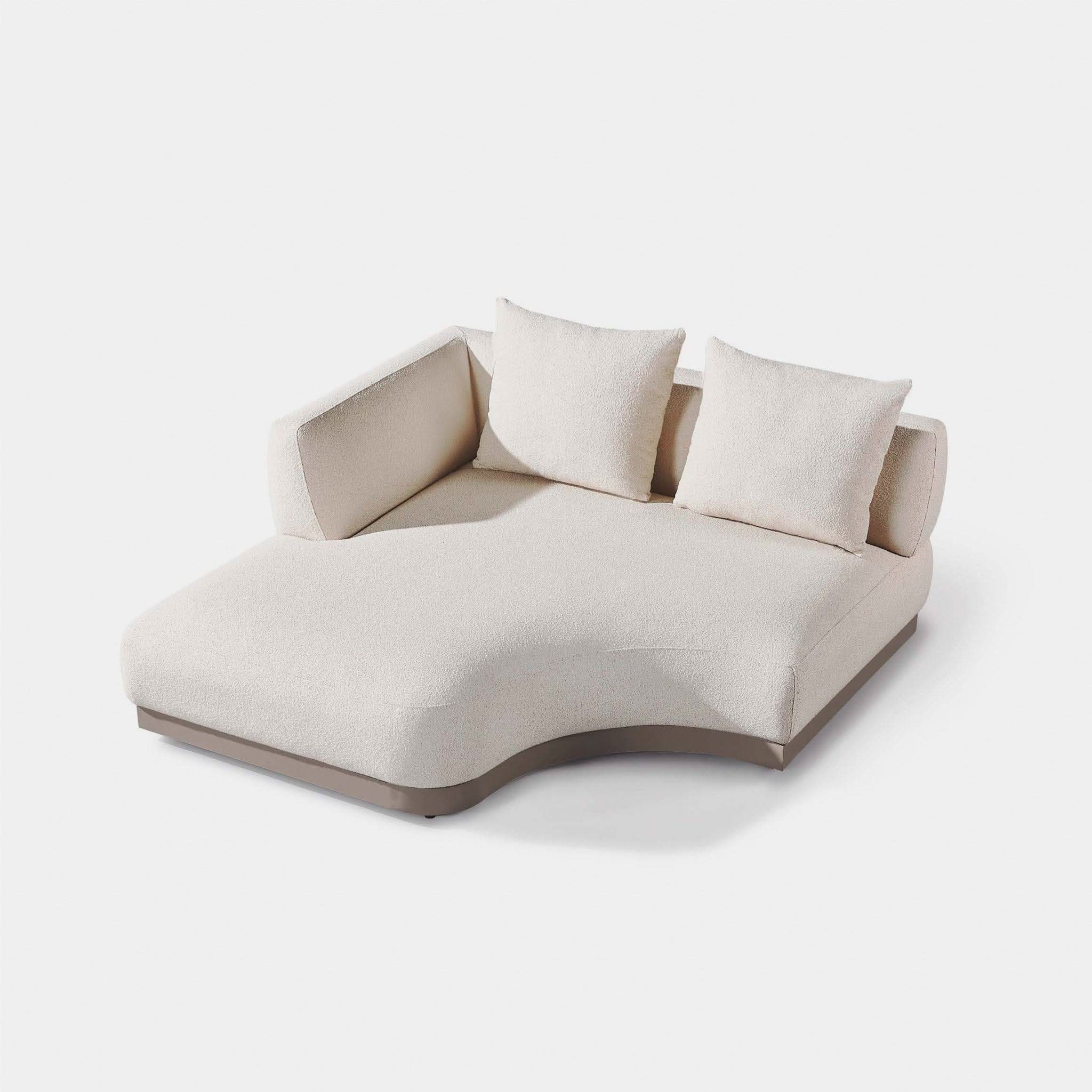 Amalfi Curved Chaise Lounge Left - Modern Outdoor Patio Furniture for Poolside Relaxation & Garden Decor