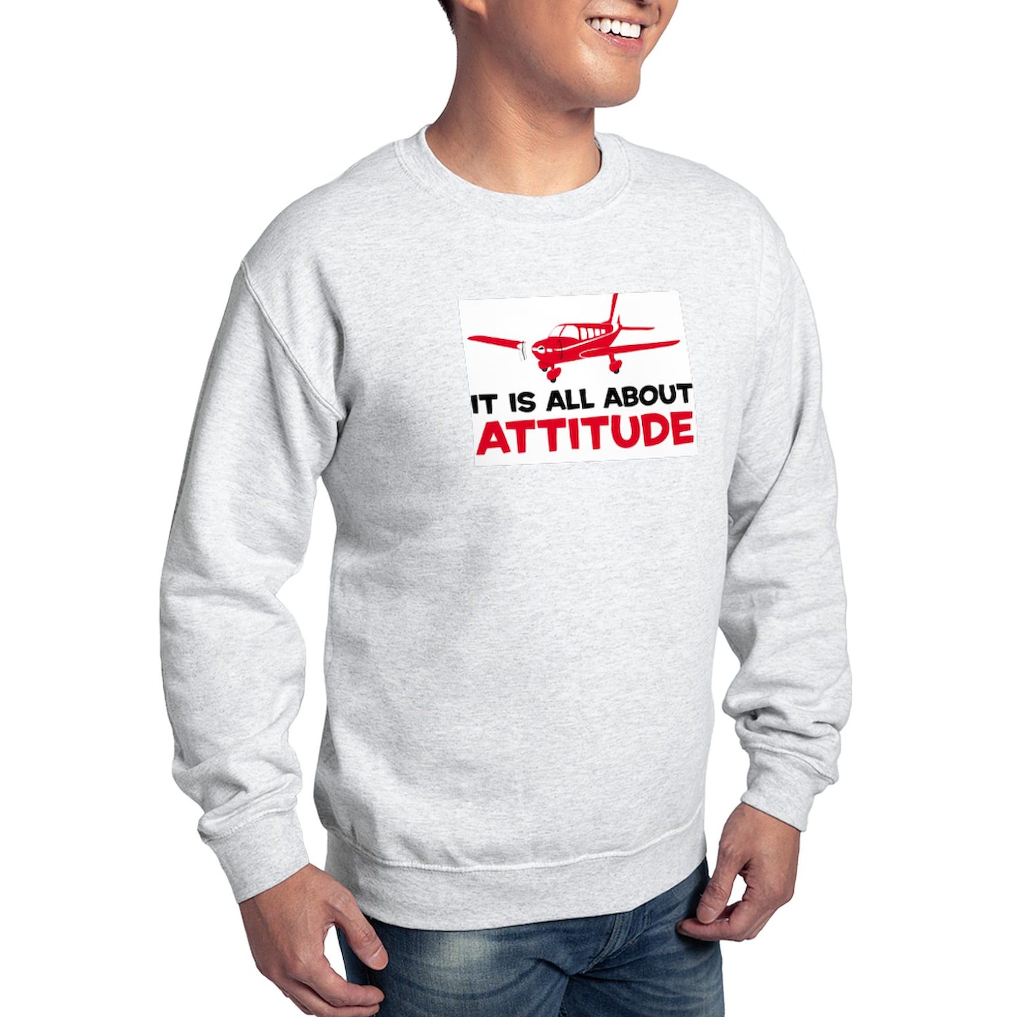 Attitude A Sweatshirt - Classic Crew Neck Lightweight Pullover for Women & Men | Casual Wear, Lounge Outfit, Street Style Fashion | Perfect for Coffee Shops, Weekend Errands & Relaxing at Home