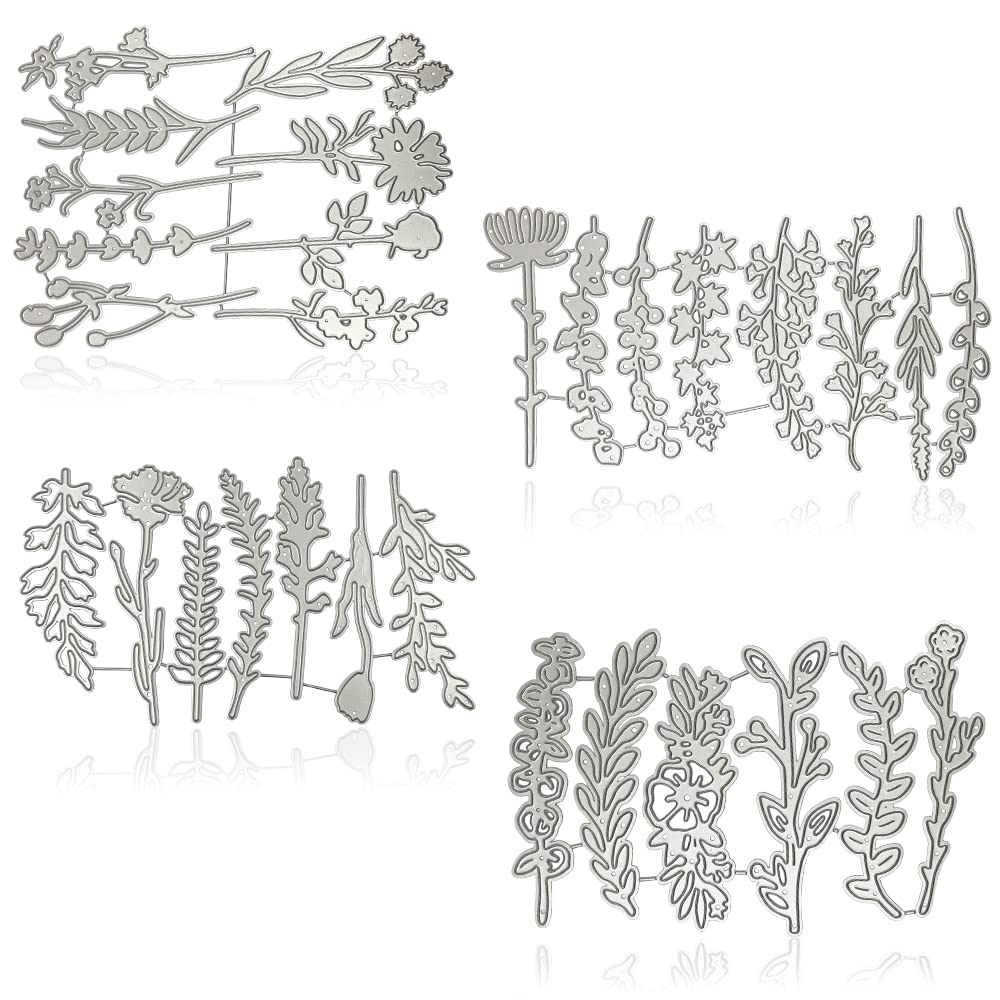 30 PCS Floral Die Cuts for Card Making - Wildflower Cutting Dies, DIY Craft Embossing Stencils | Perfect for Greeting Cards, Scrapbooking, Wedding Invitations & Paper Crafts