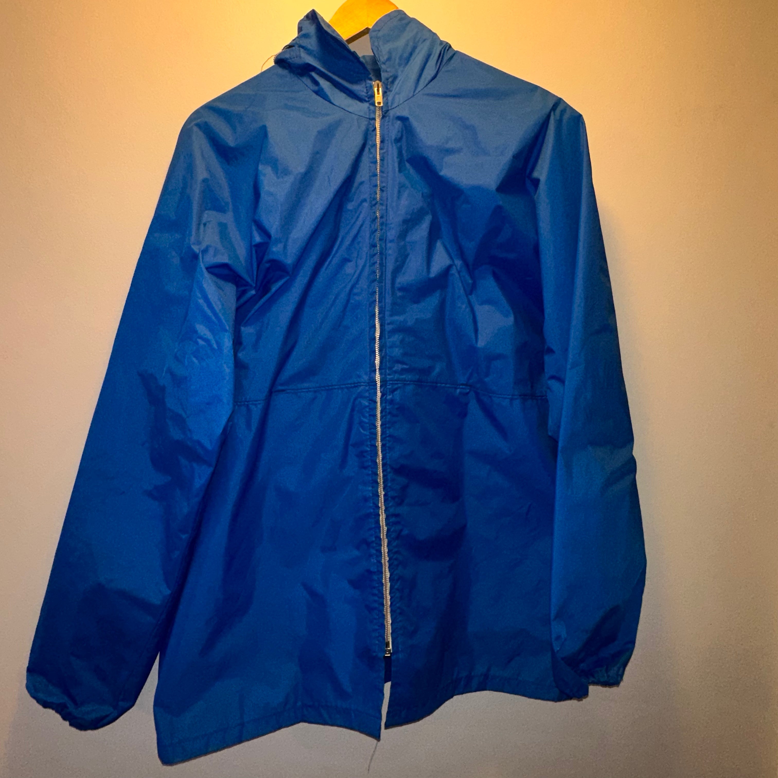 Blue Windbreaker Jacket for Men & Women - Lightweight Water-Resistant XXL Size - Perfect for Hiking, Running & Outdoor Activities