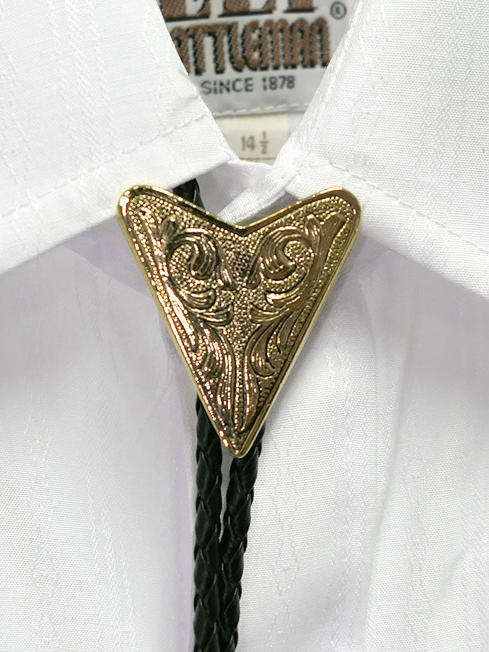 Fashionwest 2076G Gold Western Bolo Tie for Men - Stylish Cowboy Necklace Accessory for Western Wear, Rodeo & Country Music Events