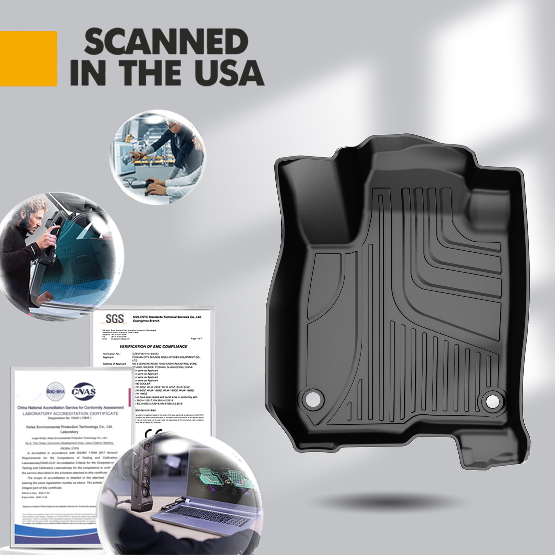 2023-2025 Honda HR-V Custom Fit TPE All-Weather Floor Mats - Full Set for Sport/LX/EX-L Models - Front & Rear Row Car Floor Liners - Perfect for Winter Snow, Rain Protection and Daily Commuting