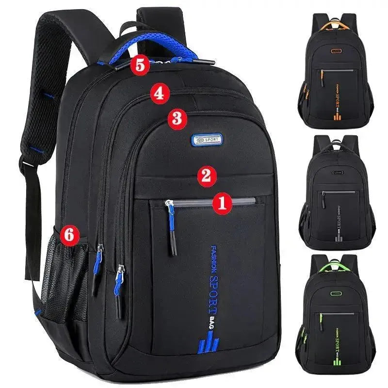 Waterproof Oxford Backpack for Men - Durable Travel & Work Laptop Bag - Perfect for Commuting, Hiking & Business Trips