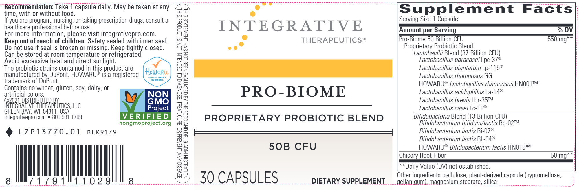 Pro Biome 50 Billion CFU Probiotic Supplement for Gut Health & Immune Support - Daily Digestive Wellness for Men & Women