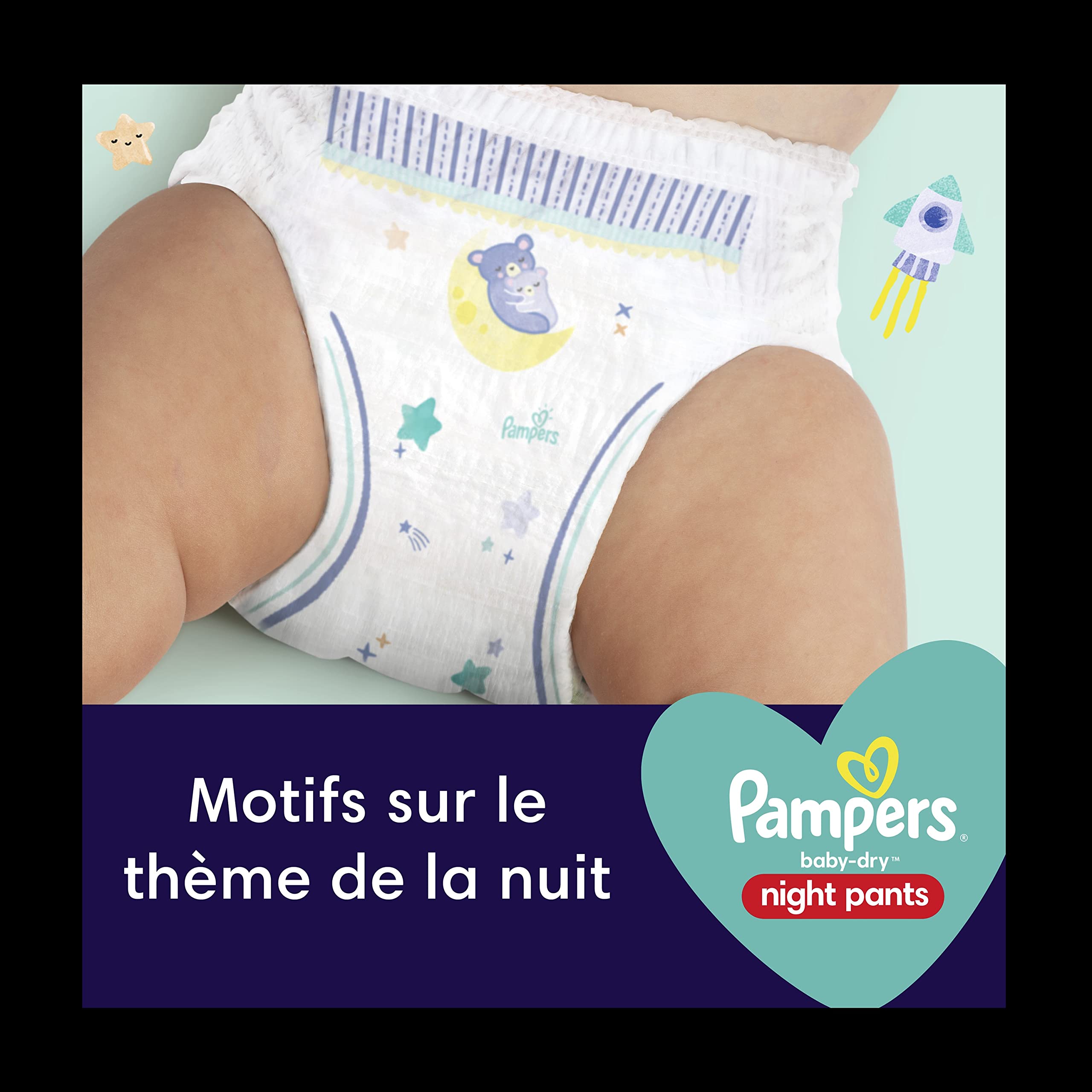 Pampers Night Pants Size 6 (15+ kg) - 124 Baby Diapers, 1 Month Supply - Extra Overnight Protection for Dry & Comfortable Sleep - Ideal for Toddlers & Active Babies at Night