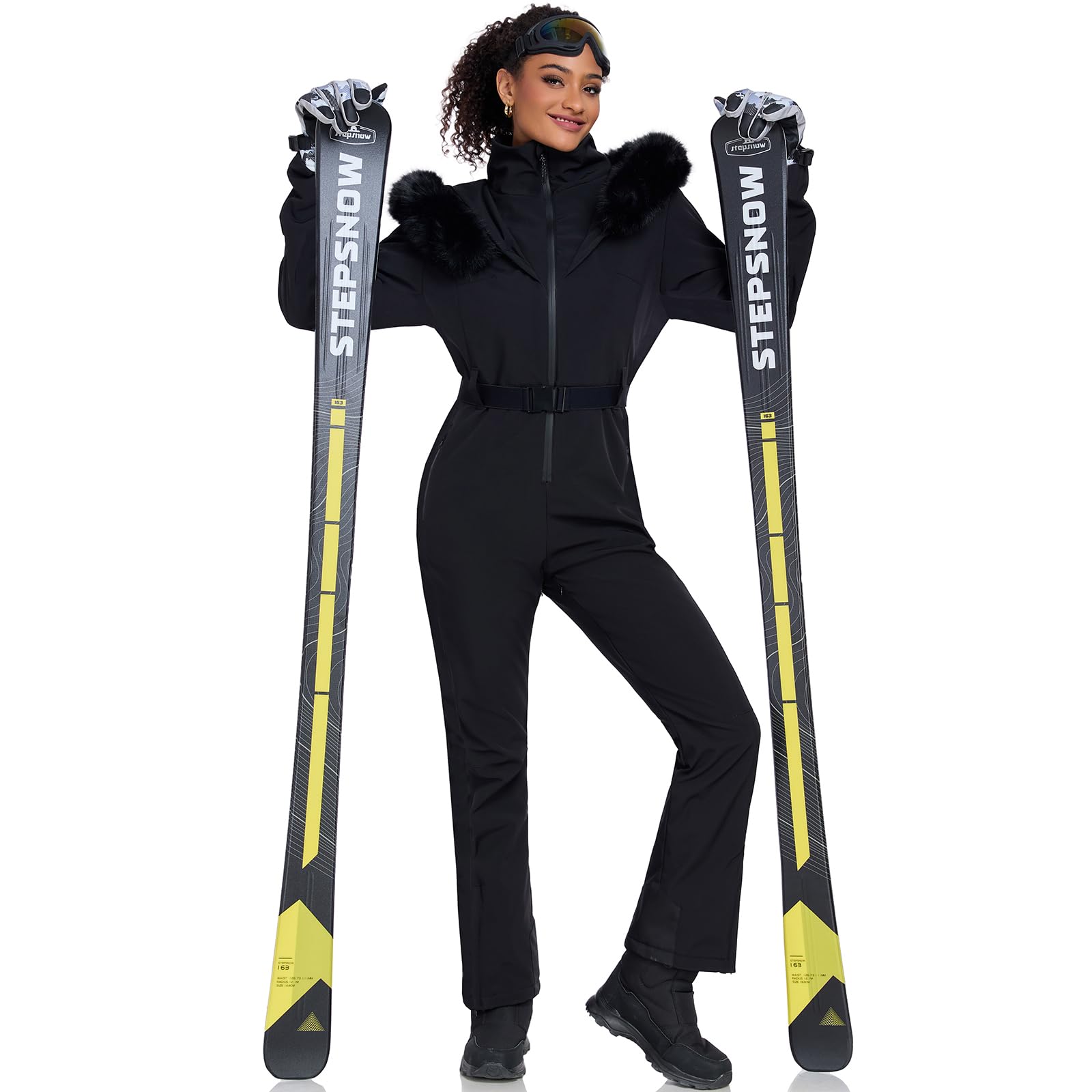 YEEFINE Women's One Piece Ski Suit - Waterproof Snowboard Jumpsuit with Jacket & Pants for Winter Outdoor Sports | Skiing, Snowboarding & Snow Activities