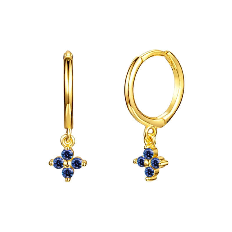 Small Flower Everyday Clip On Hoop Earrings for Women | LN0209 | Perfect for Casual Wear, Office & Special Occasions