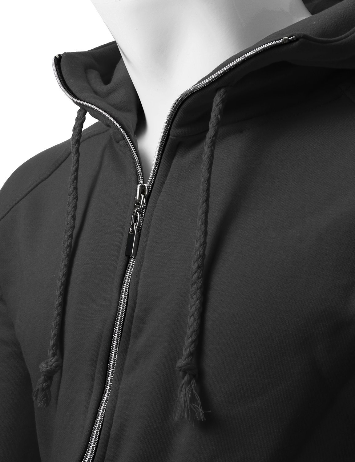 Men's Basic Long Sleeve Zip Up Hoodie - Soft Cotton Pullover with Front Pockets (Multiple Colors) | Perfect for Casual Wear, Gym & Outdoor Activities