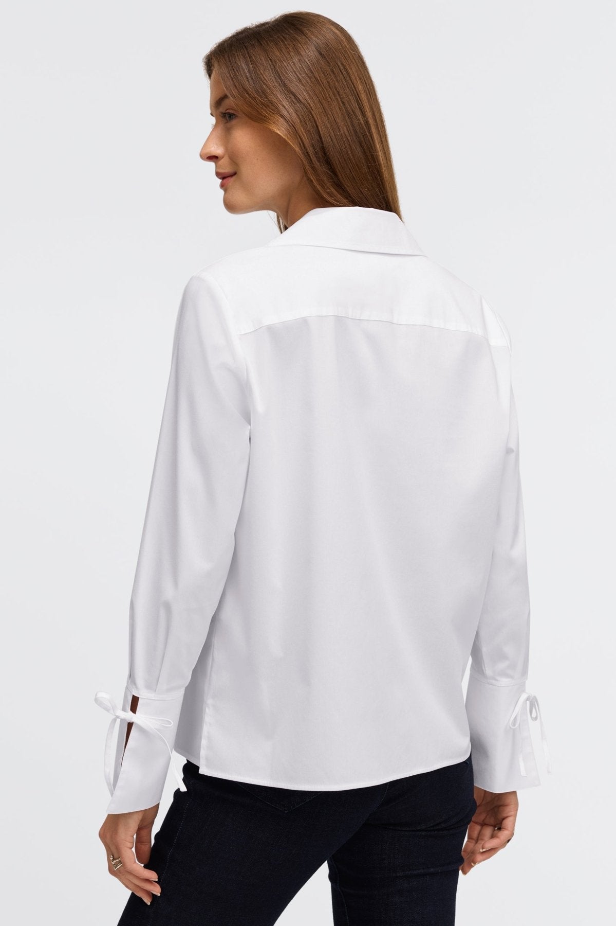 Carla No Iron Stretch Long Sleeve Popover Shirt for Women - Wrinkle Free Comfortable Business Casual Blouse - Perfect for Office Work, Travel & Everyday Wear