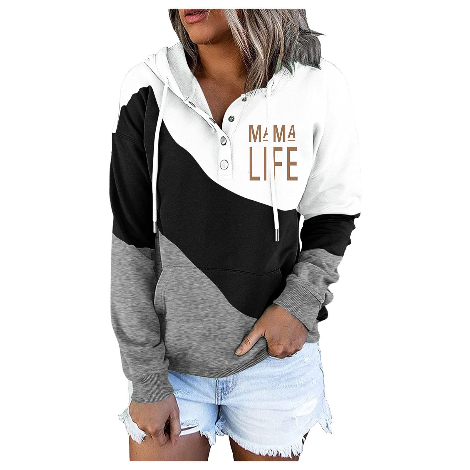 Women's Fall Work Clothes - Casual Button Down Long Sleeve Sweatshirts & Pullover Hoodies for Teen Girls | Office Wear, Outdoor Activities & Everyday Comfort