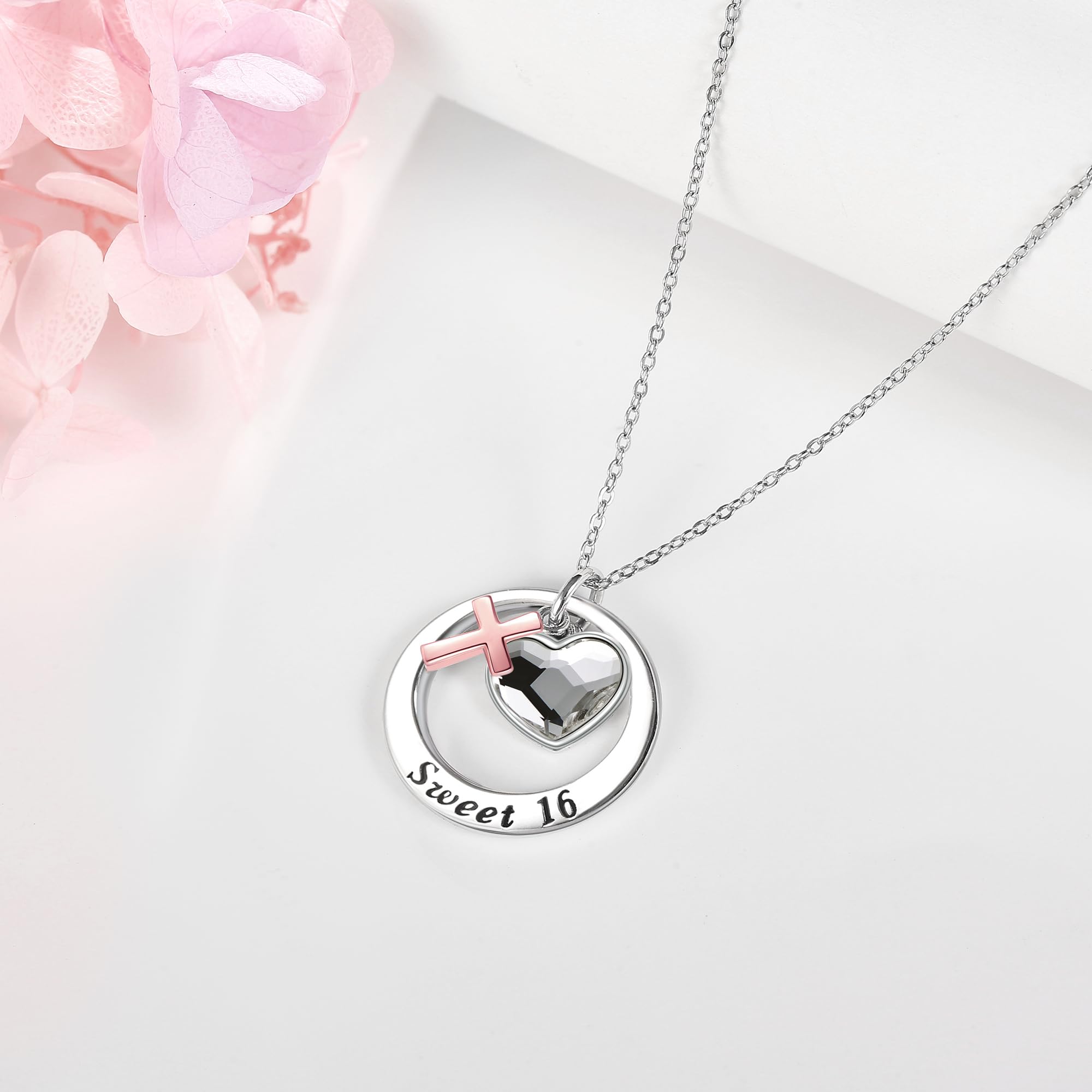 Sterling Silver Sweet 16 Necklace - Elegant 16th Birthday Gift for Women & Girls | Perfect for Sweet Sixteen Parties, Graduation Gifts & Special Occasions