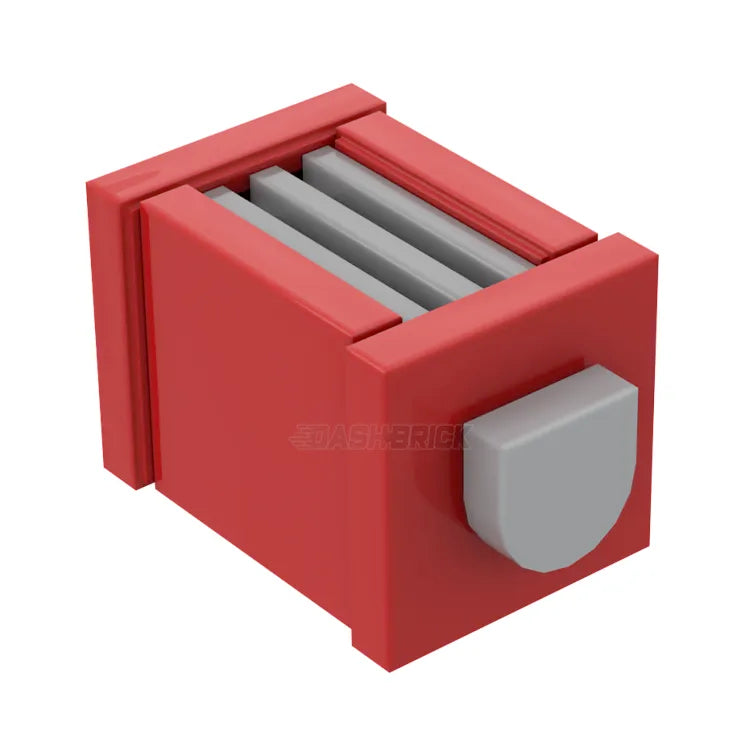 LEGO Toaster Pop Up Design Building Blocks Toy - Red MiniMOC Set for Kids & Adults | Creative Gift Idea for Birthday, Christmas & Home Decor