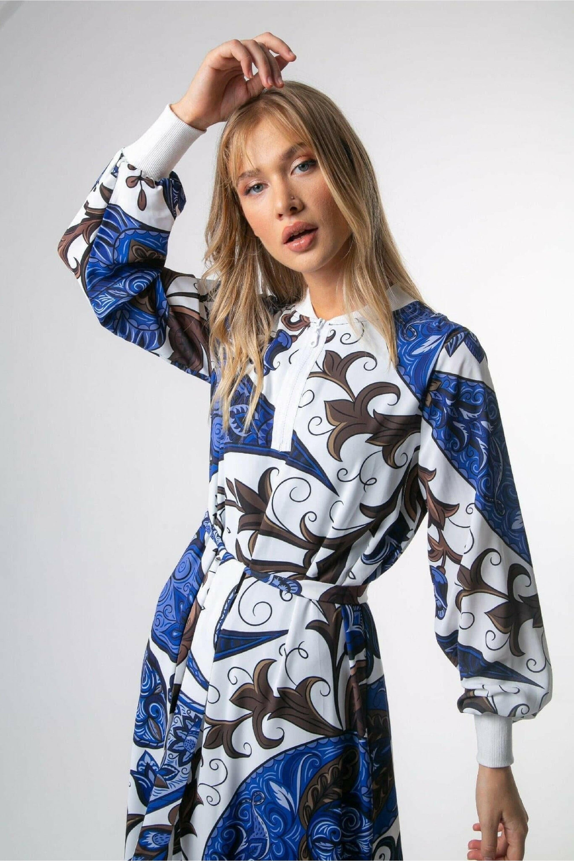 Nuri Women's Maxi Dress with Long Sleeves - Flowy Boho Summer Dress for Beach, Vacation & Casual Wear