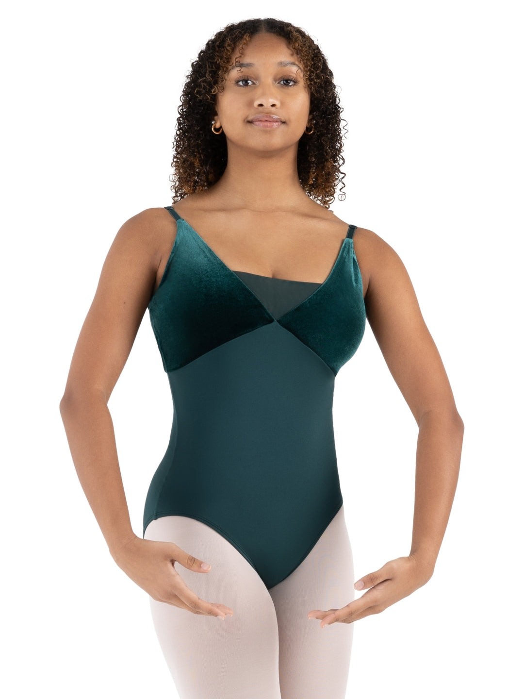 12230W Velvet Forest Pine Leotard - Elegant Dancewear for Ballet, Gymnastics & Performance - Soft Stretch Fabric for Comfort & Style