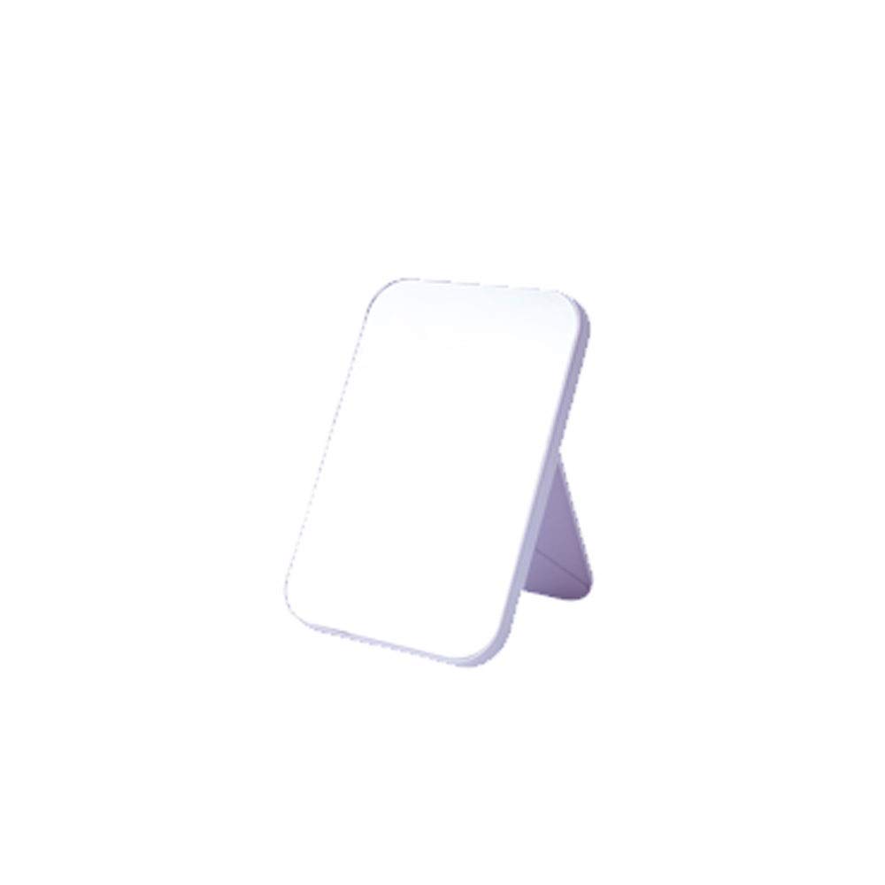 Foldable Desktop Makeup Mirror - Portable Square Vanity Mirror for Women, Travel & Home Use (20.2 x 13.7cm) - Pink, White, Blue, Purple Options | Perfect for Bedroom, Bathroom & Travel Makeup Application