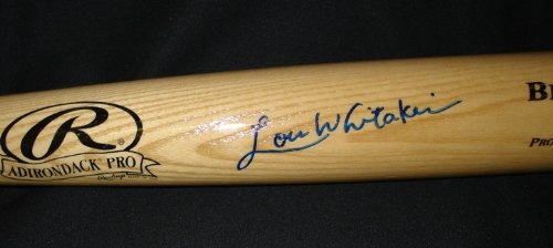 Lou Whitaker Autographed Big Stick Baseball Bat (Tan) - Perfect for Collectors, Fans, and Sports Memorabilia Displays