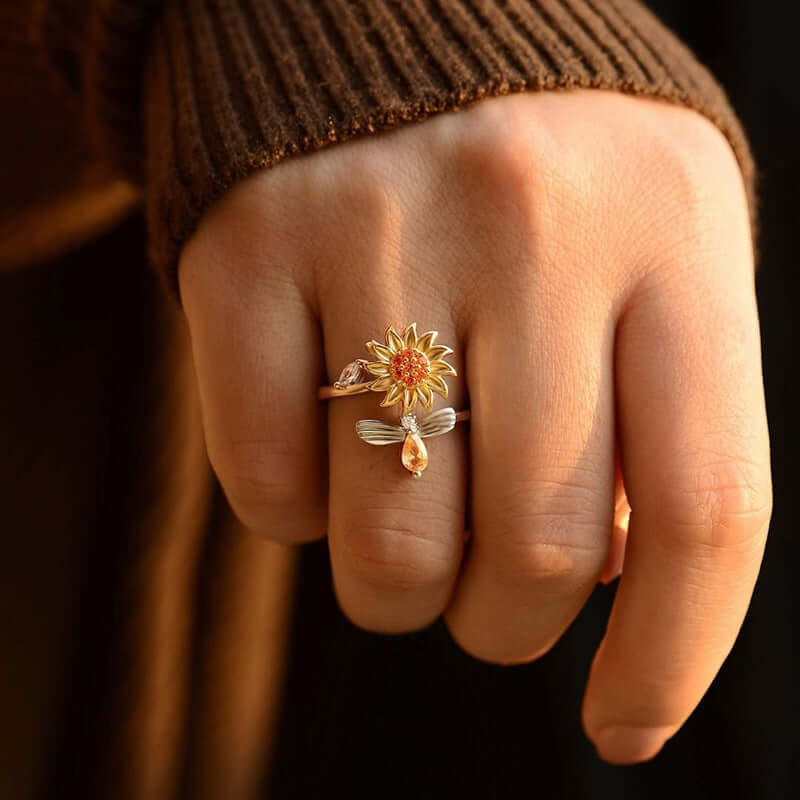 You're My Sunshine Spinning Anxiety Relief Fidget Ring for Stress & Focus - A336 | Perfect for ADHD, Anxiety, and Office Work