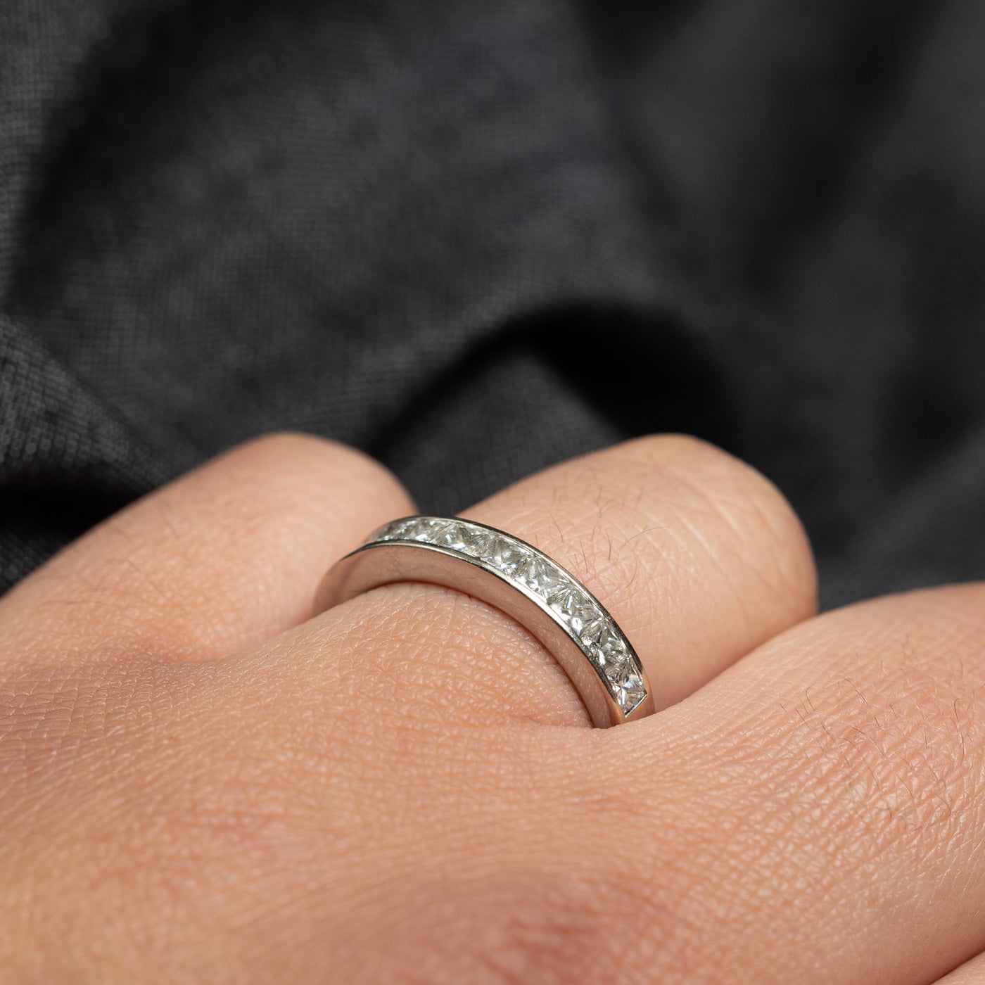 1.10ctw Princess Cut Semi Eternity Diamond Ring - Size 6.25 | Elegant Wedding Band, Anniversary Gift for Her | Perfect for Proposals, Engagements & Special Occasions