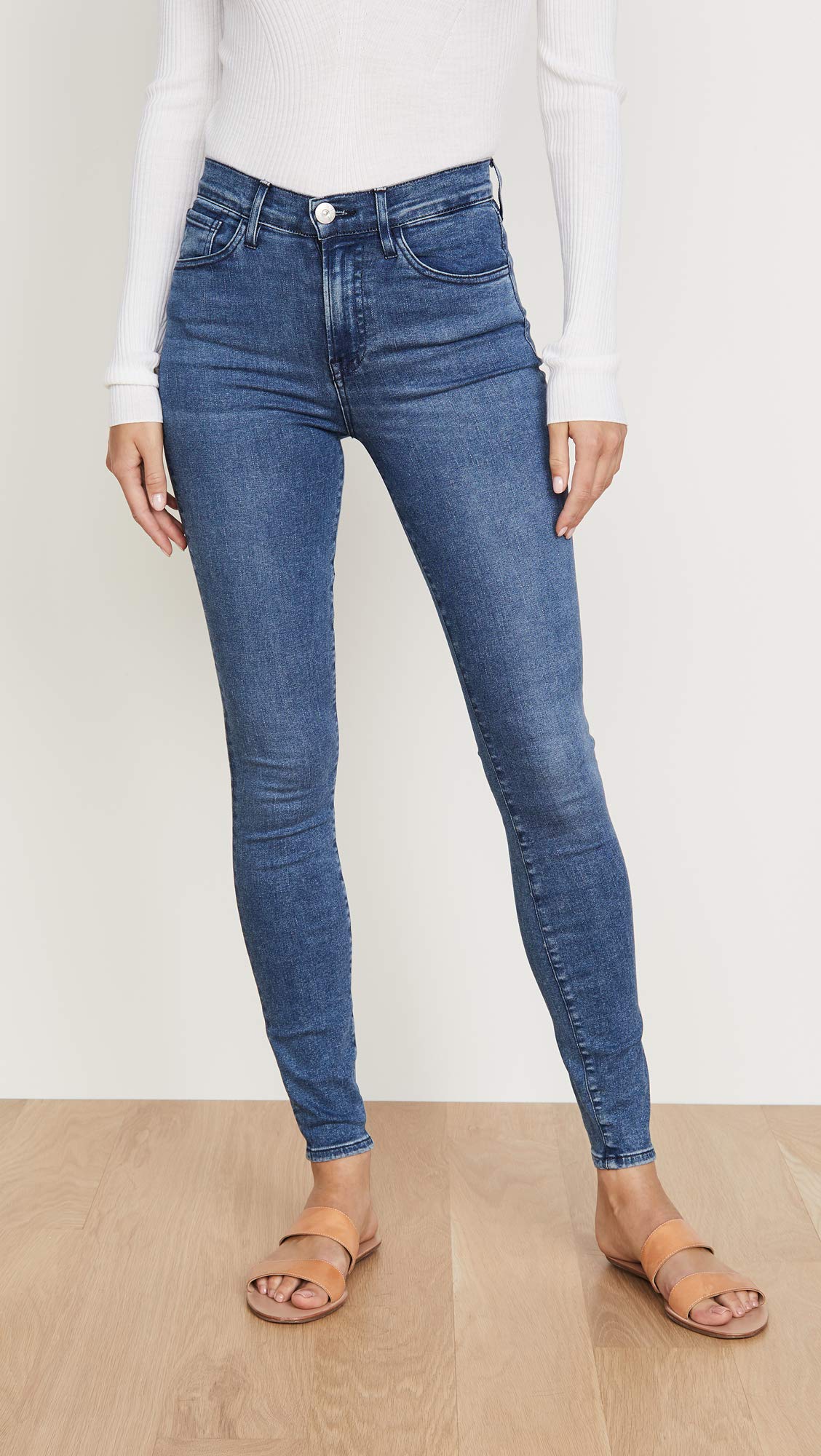 Women's 3-in-1 Kaia Skinny Jeans - Miles Blue Wash Size 24 | High-Stretch Denim Pants for Work, Casual & Night Out | Perfect for Office, Dating & Weekend Wear