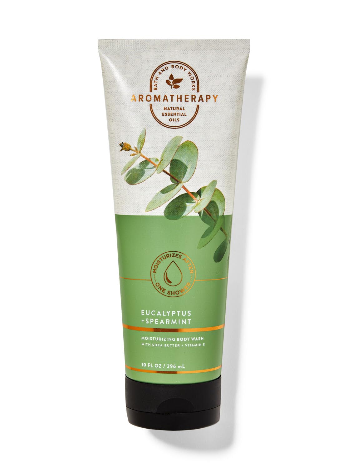 Bath & Body Works Aromatherapy Eucalyptus Spearmint Body Wash - Moisturizing Shower Gel for Relaxation & Stress Relief, 10 fl oz (296 mL) - Perfect for Spa Nights & Self-Care Routines
