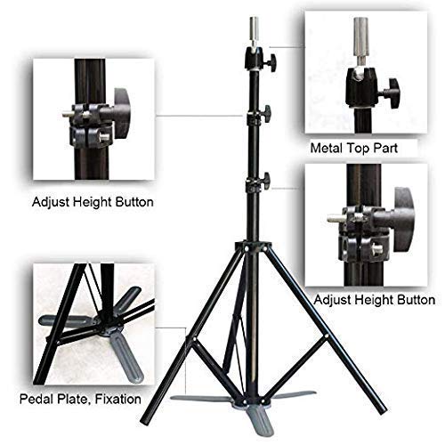 BLUSHIA Adjustable Hair Mannequin Head with Tripod Stand - Heavy Duty Cosmetology Training Tool for Styling, Cutting & Coloring Practice - Perfect for Salon Professionals & Beauty Schools