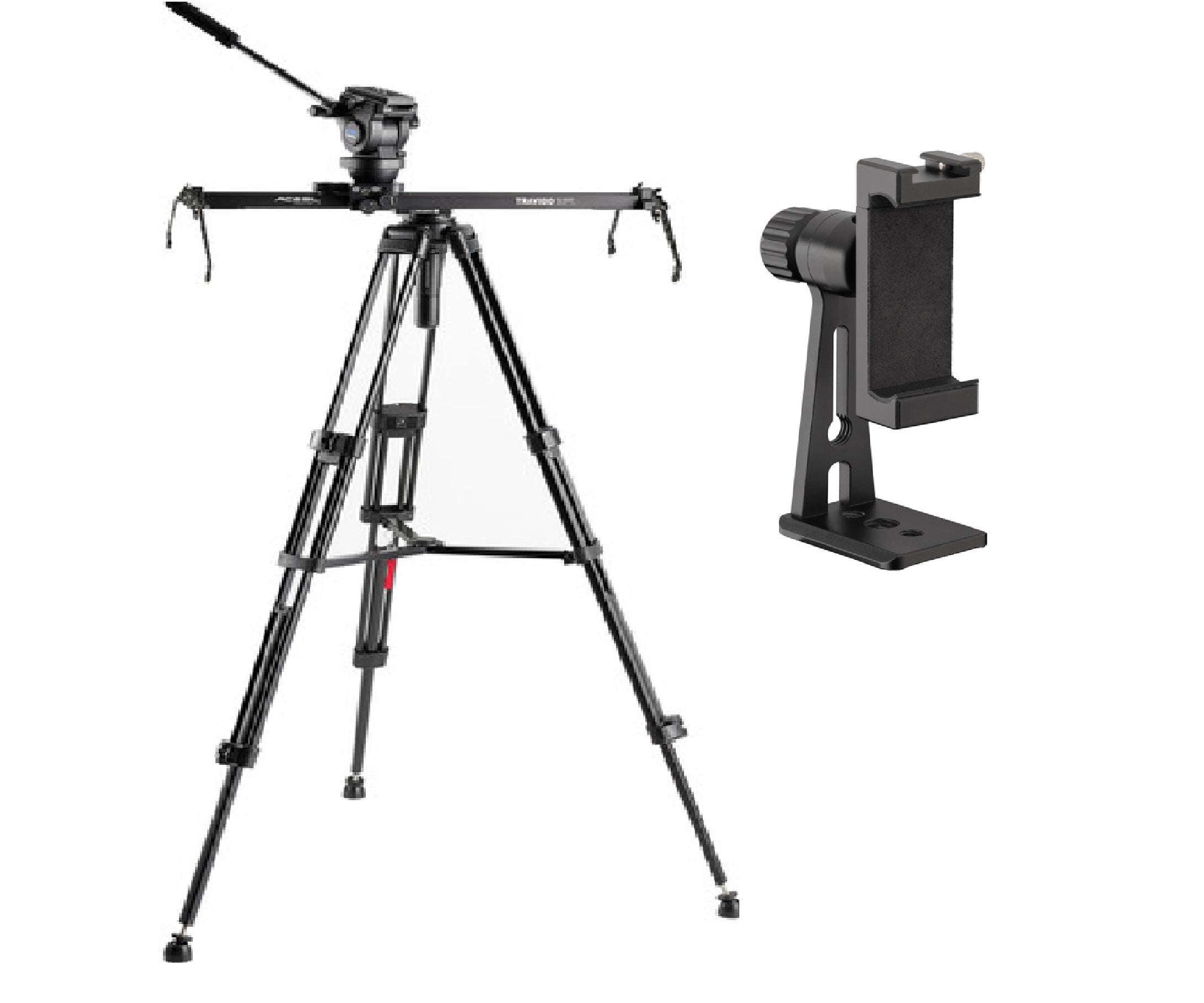 Acebil Travigo 600 Pro Slider Kit with I 705DX Dual Tripod System & Smartphone Adapter - Professional Photography & Vlogging Gear for Travel, YouTube & Outdoor Shooting