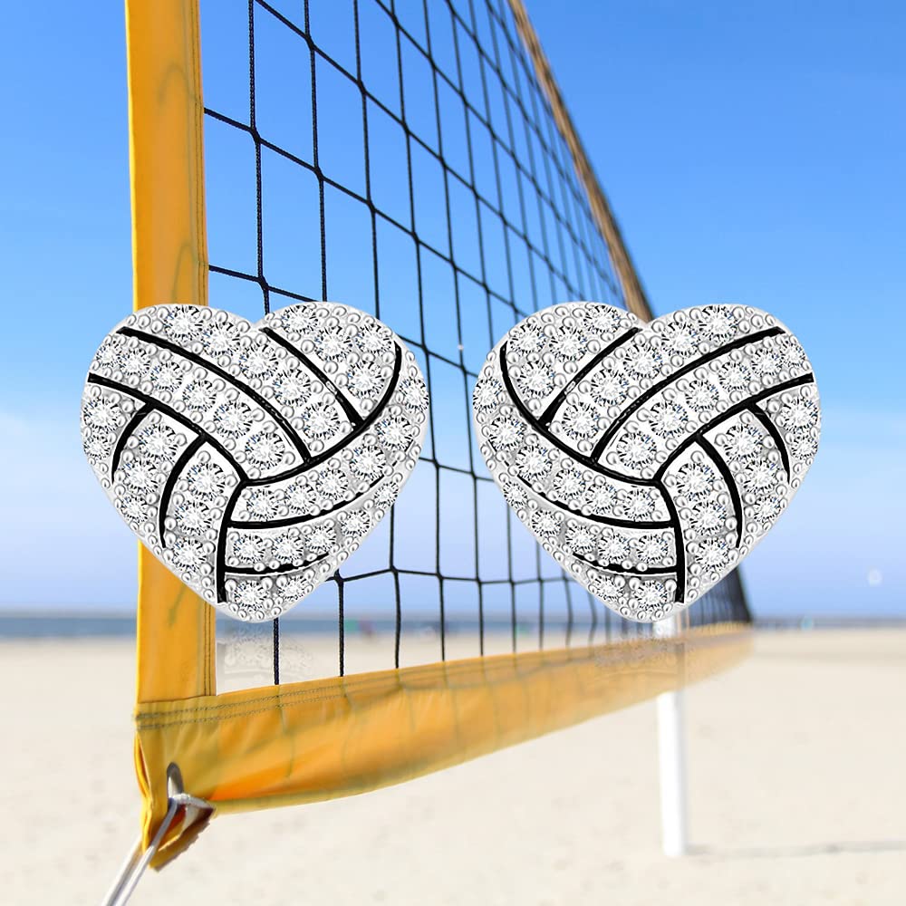 Baseball & Volleyball Stud Earrings for Women - Sterling Silver Panda, Horse, Cardinal & Frog Jewelry - Perfect Gift for Softball Fans & Sports Lovers - Great for Game Days, Parties & Casual Wear