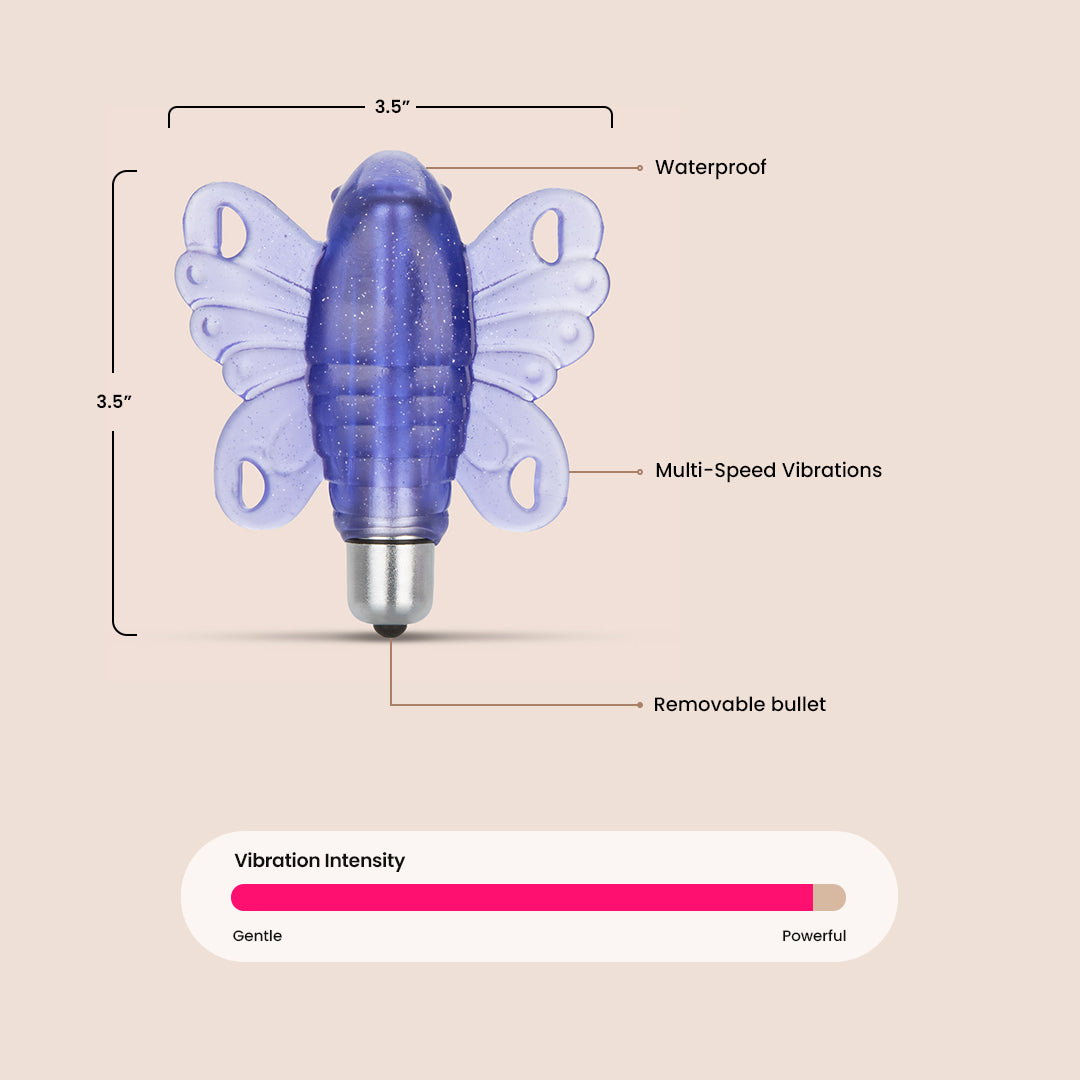 Venus Butterfly® Wireless Hands-Free Vibrator with Removable Bullet for Clitoral & G-Spot Stimulation - Perfect for Couples Play & Solo Pleasure