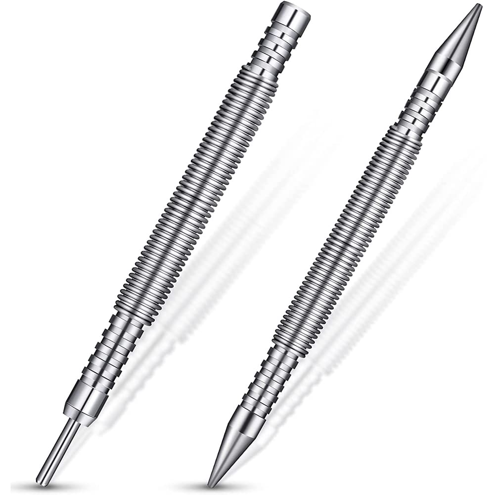 SAHROO 2-Piece Hinge Pin Punch Set (1/32, 2/32 Inch) - Spring Loaded Door Hinge Pin Remover Tool Without Hammer - Perfect for Cabinet, Furniture & Automotive Repair