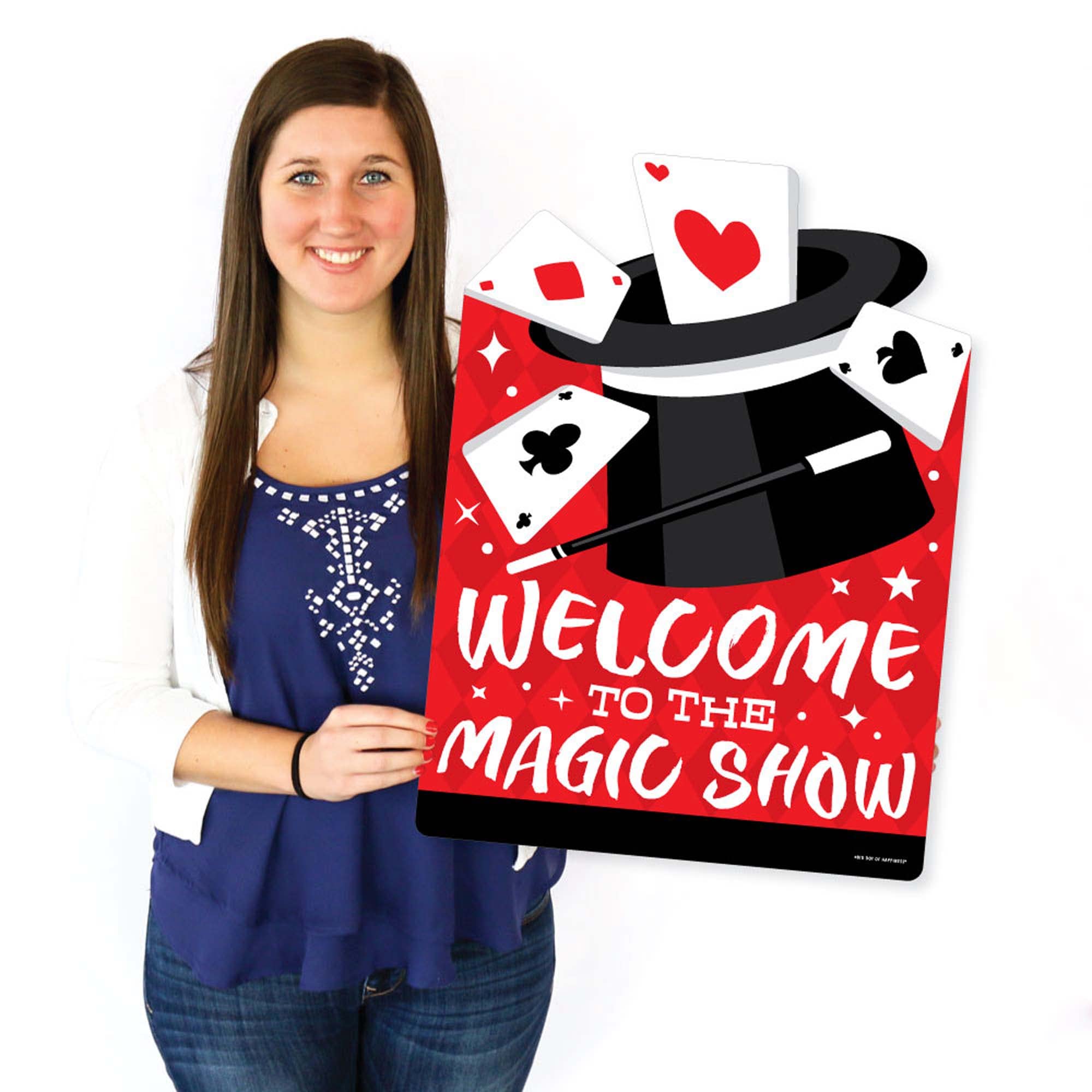 Big Dot of Happiness Ta-Da Magic Show Party Decorations - Magical Birthday Welcome Yard Sign for Kids Birthday Party, Baby Shower & Themed Events