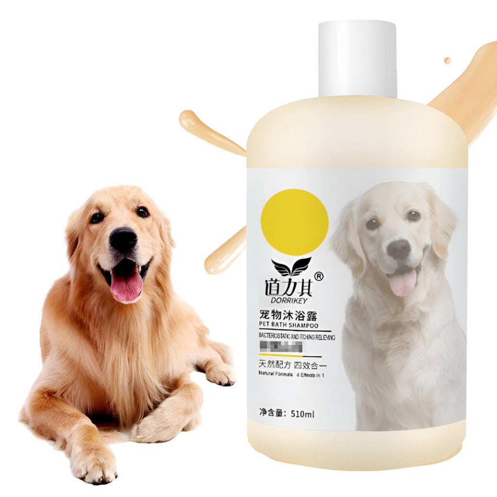 **Natural Pet Shampoo for Cats – 510ml White & Reddish Brown Coat, Anti-Itch Flea & Mite Treatment – Gentle Cleansing & Skin Relief for Sensitive Cats – Perfect for Bath Time & Grooming**