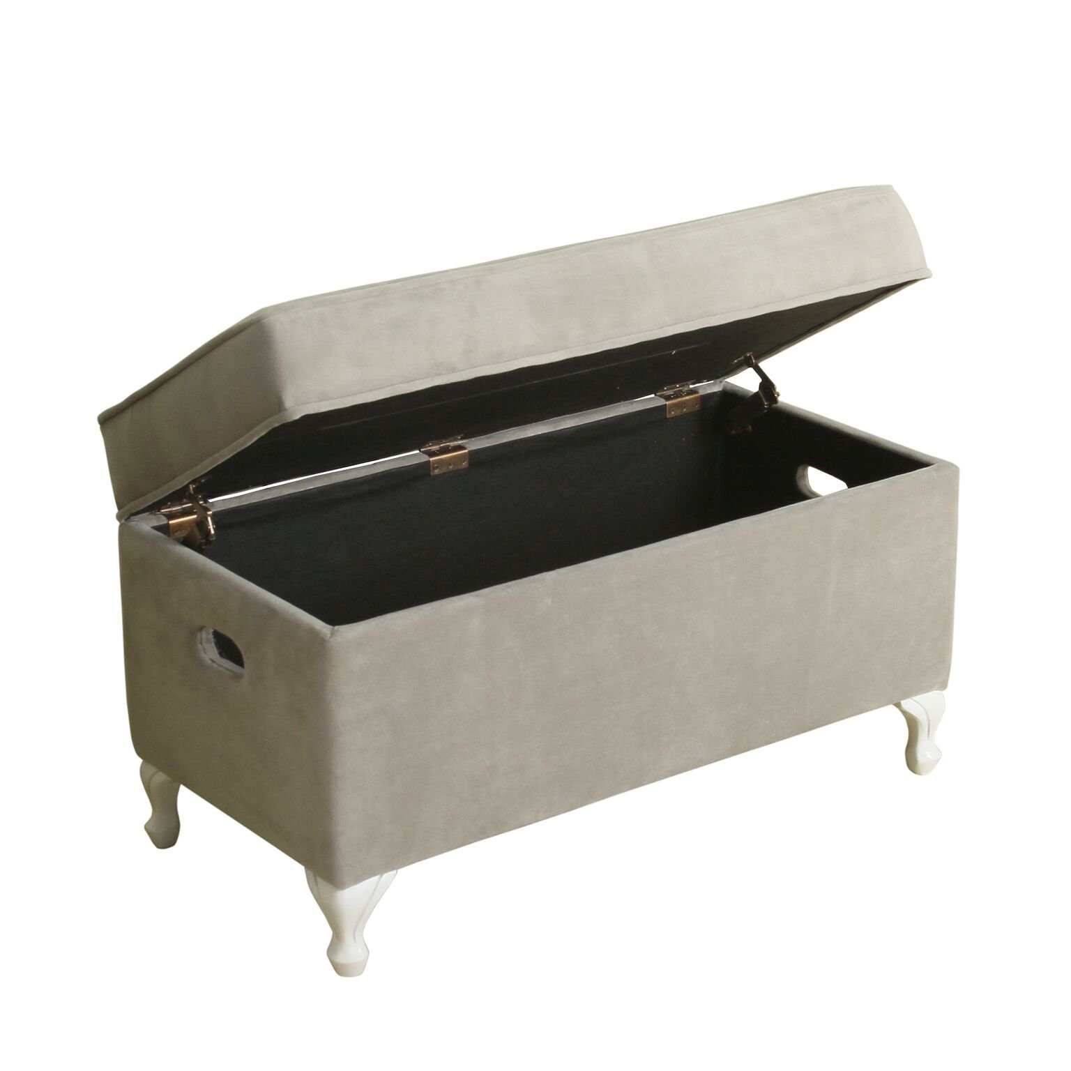 Homepop Upholstered Storage Bench - Large Grey Decorative Furniture for Living Room, Bedroom & Entryway | Stylish & Functional Home Decor