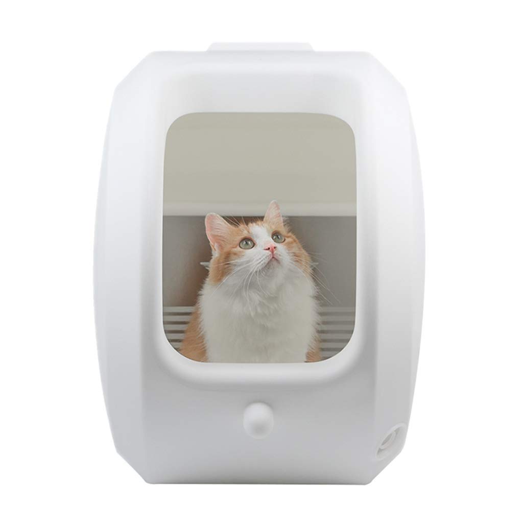 Self-Cleaning Cat Litter Box with Hood & Storage - Large Pet Toilet Tray with Easy-Clean Filter Plate for Odor Control | Perfect for Small Spaces & Multi-Cat Homes