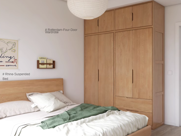 Solid Oak Wood Wardrobe - Spacious Storage for Bedroom, Closet & Home Organization | Durable & Stylish Furniture for Modern Living Spaces