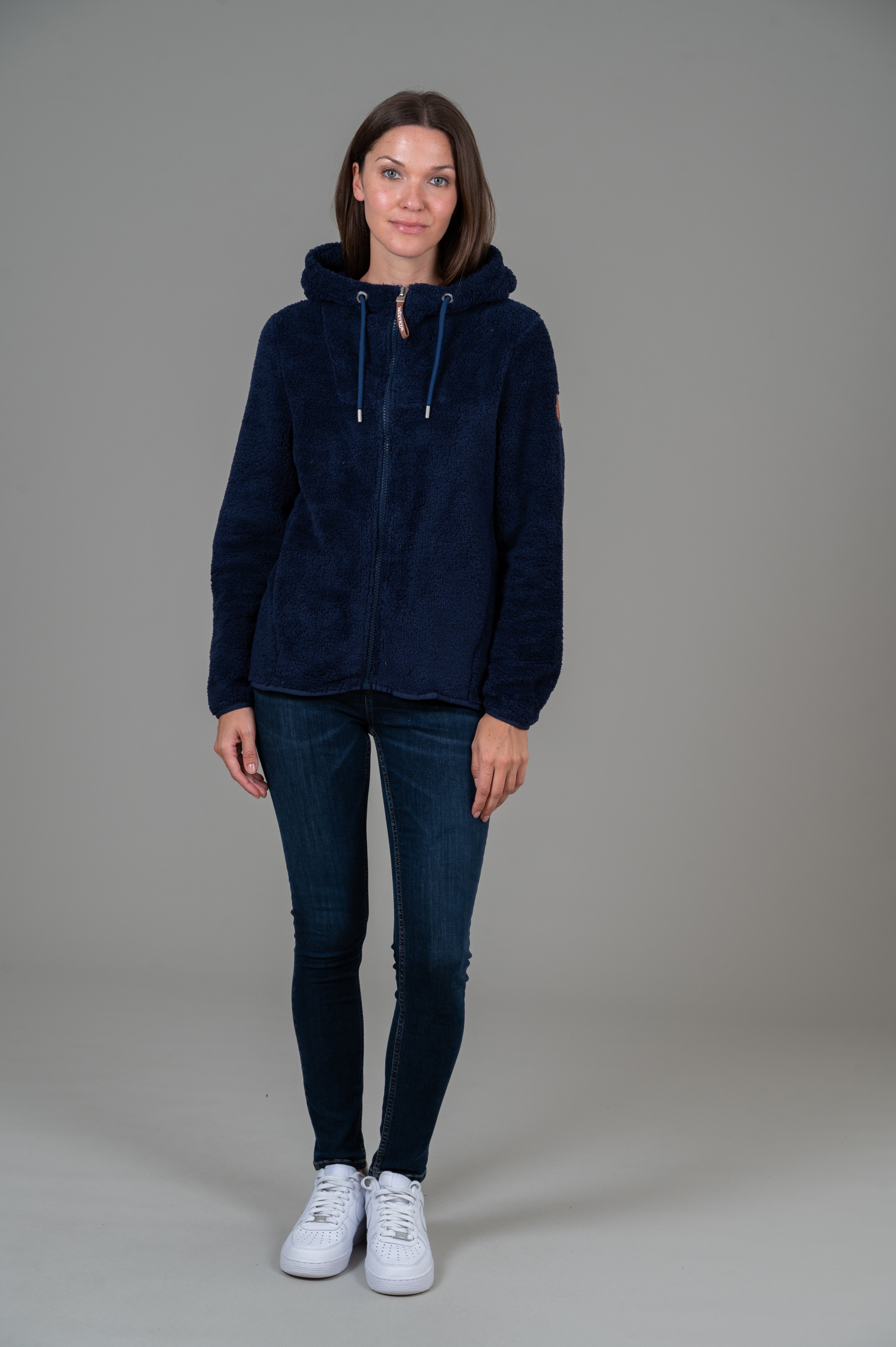 Nova Navy Supersoft Full Zip Sherpa Hoodie - Cozy Fleece-Lined Winter Jacket for Men & Women | Perfect for Outdoor Activities, Camping, and Cold Weather