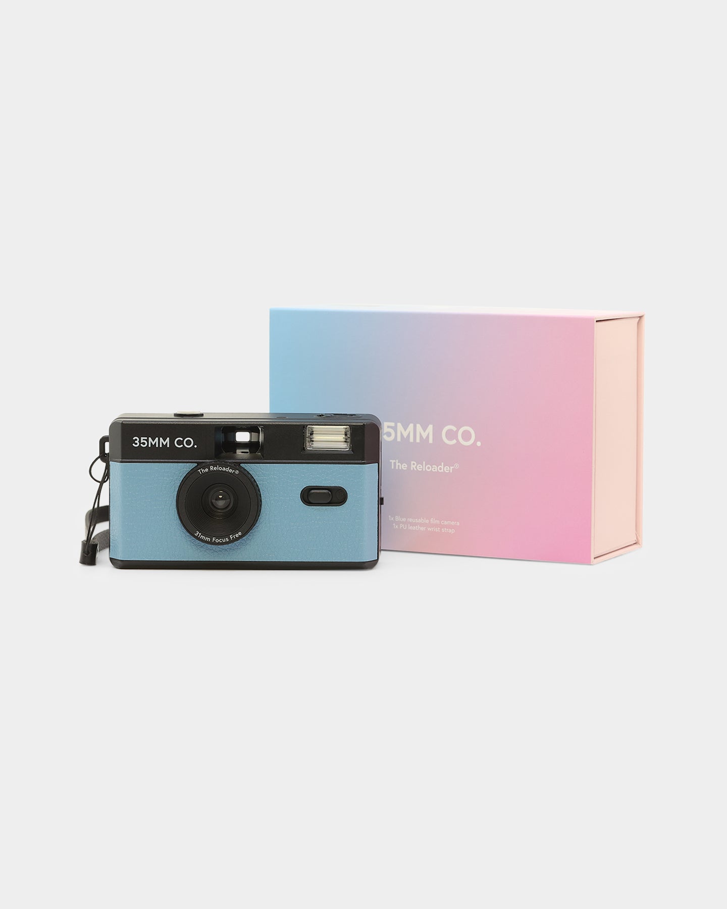 35mm Reusable Film Camera - The Reloader (Blue) | Vintage Style Point & Shoot Camera for Travel, Street Photography & Creative Shooting