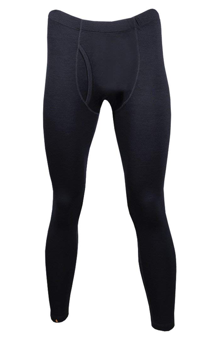 Men's Merino Wool Base Layer Mid-Weight Thermal Underwear Pants for Hiking, Skiing & Winter Outdoor Activities