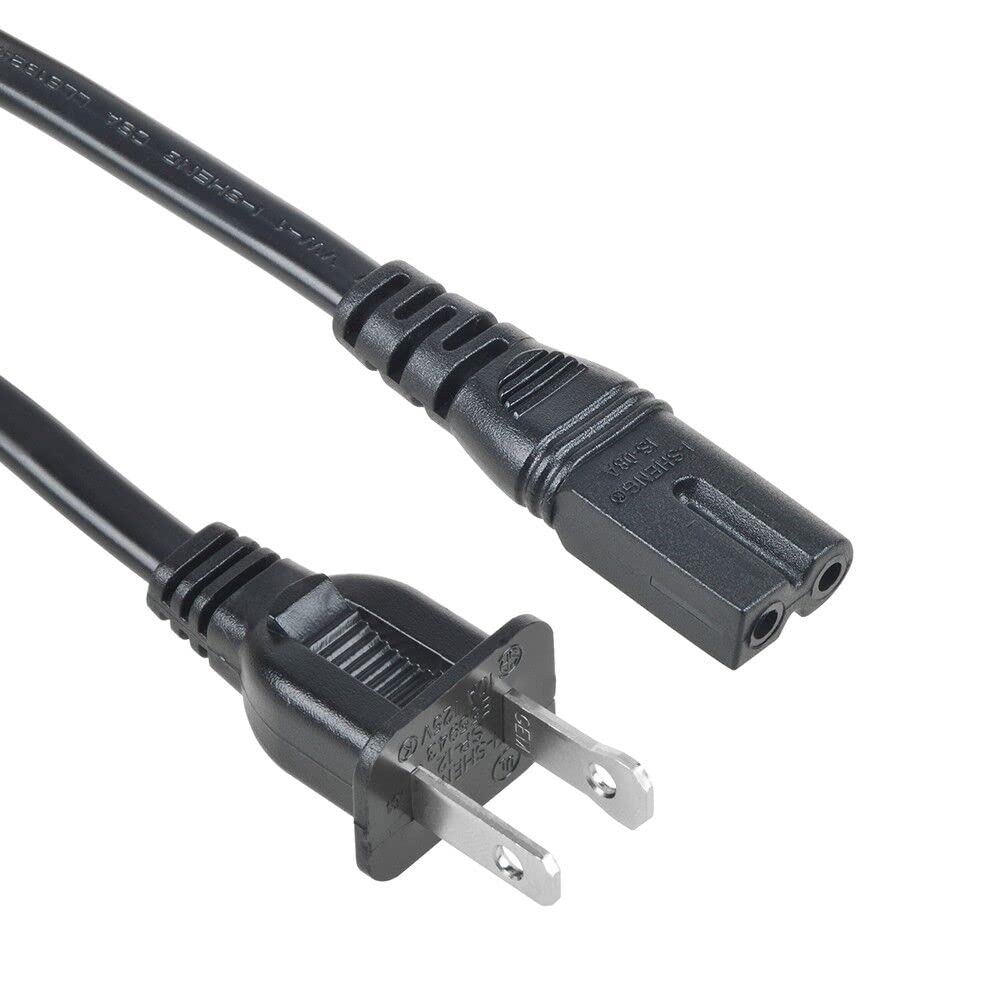 5ft UL Certified AC Power Cable for VIZIO TV Models D32X-D1, D40-D1, D43-D1, D39H-C0 - Replacement Power Cord for Home Theater & Entertainment Setup