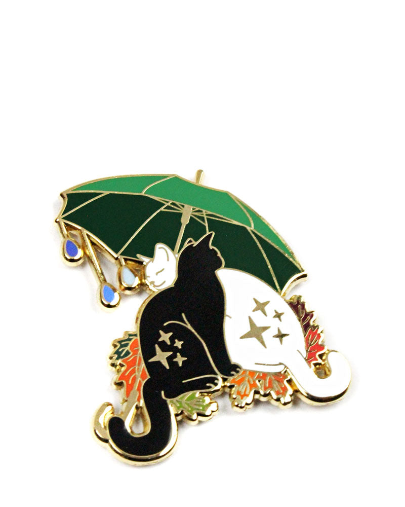 Stylish Cat Umbrella Pin - Cute Cat Brooch for Women, Fashion Accessory for Jackets, Bags & Hats - Perfect Gift for Cat Lovers