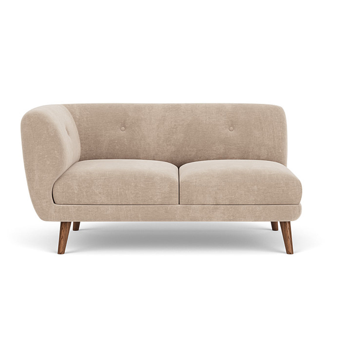 Alfred Fabric Left 2 Seater Modular Sofa - Modern L-Shaped Sectional Couch for Living Room, Lounge & Small Spaces - Comfortable & Stylish Home Furniture