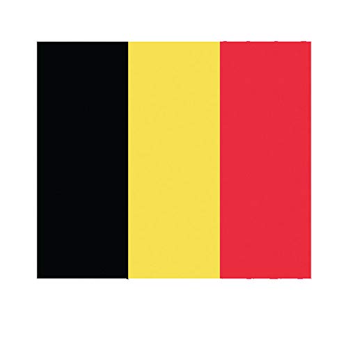 EW Designs Belgian Flag Vinyl Sticker - Waterproof Decal for Cars, Trucks, Laptops & Windows - 5 Inch Belgium BEL BE National Symbol Bumper Sticker - Perfect for Travel Fans, Sports Events & European Pride Decor