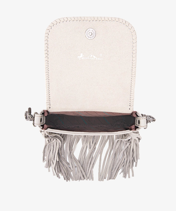 Montana West Genuine Leather Fringe Crossbody Bag with Hair-On Hide - Stylish Boho Purse for Women, Perfect for Music Festivals & Casual Outings