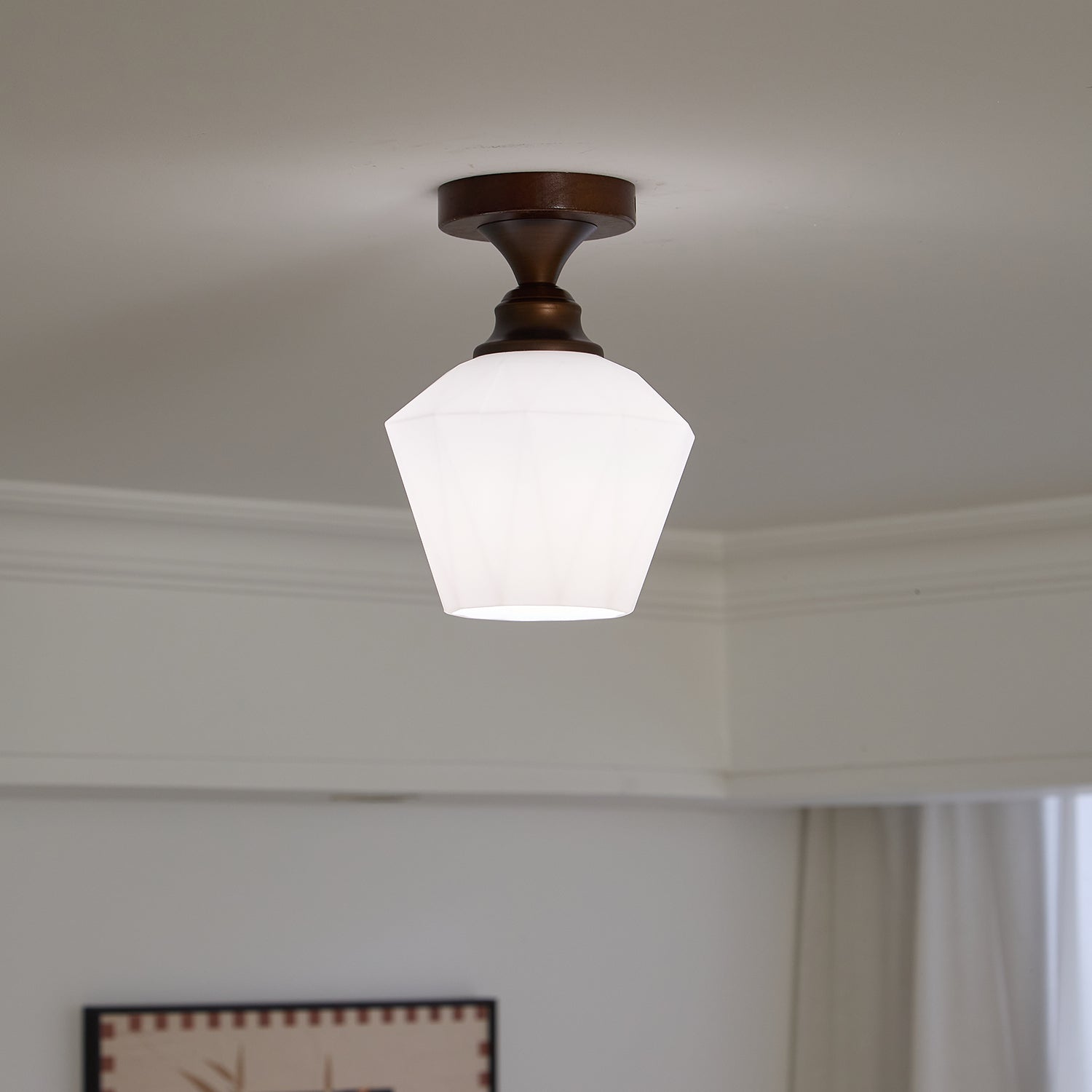Modern Marcellis LED Ceiling Lamp - Dimmable Flush Mount Light Fixture for Bedroom, Living Room & Kitchen - Energy Efficient Home Lighting Solution