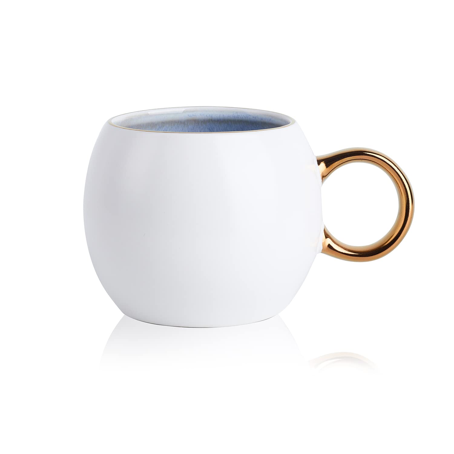 Josephine Blue Stone Lain Porcelain Dish Set - 4 Elegant Mugs for Coffee, Tea & Home Decor | Perfect for Dining, Gifting & Kitchen Essentials