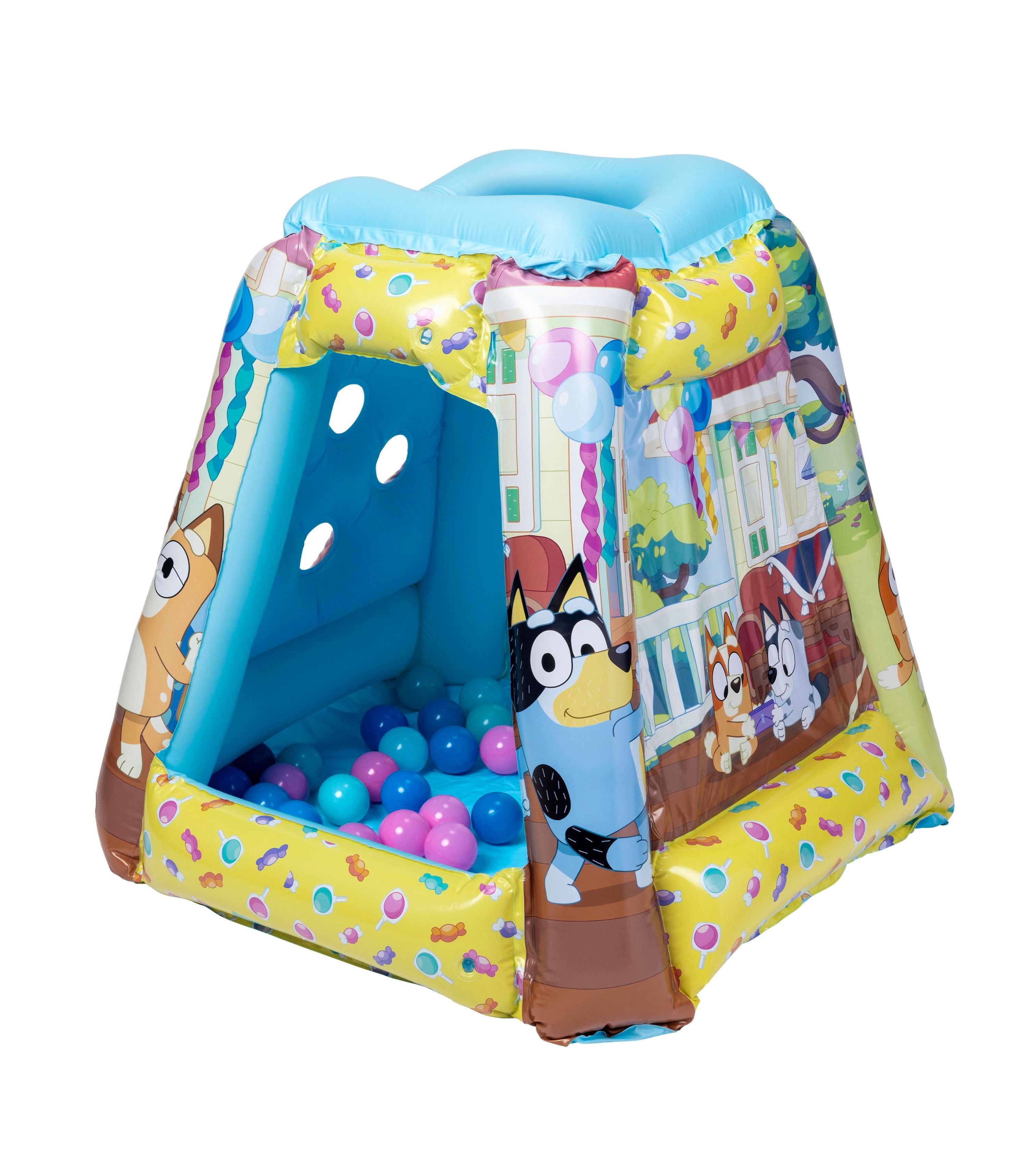 Bluey Ball Pit with 20 Balls - Kids Playland with Colorful Character Graphics - Perfect for Indoor Playrooms, Birthday Parties & Toddler Playtime